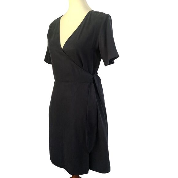 Vetta “The Short Wrap Dress” Tencel Black Size XS. NWT - Picture 10 of 12